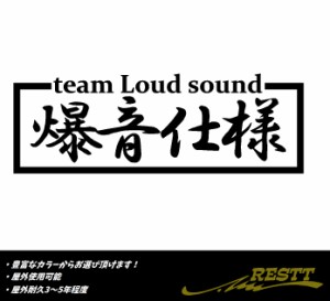 爆音仕様　ロゴ　大サイズ　カッティングステッカー