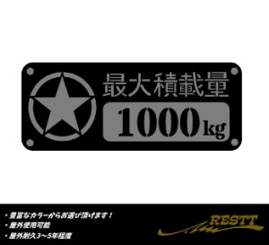 最大積載量　ロゴ　中サイズ　日本語　ver.8　カッティングステッカー　2色デザイン