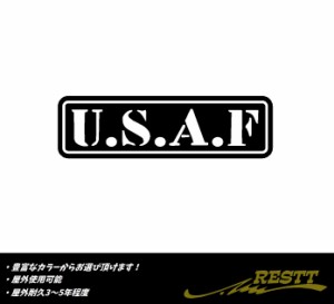 USエアフォース　ロゴ　文字　中サイズ 　カッティングステッカー　U.S.A.F