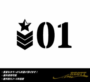 星　ナンバー　ロゴ　大サイズ　カッティングステッカー　選べる数字