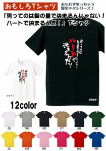 【おもしろＴシャツ】【爆笑ネタシリーズ】「男ってのは髪の量できまるんじゃない！ハートで決まるんだ！」Ｔシャツ　【パロディＴシャツ