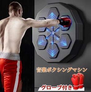 正規品 音楽ボクシングマシン スマート ディスプレイ付き ライト付き 子供大人 壁掛け ボクシングトレーニングパンチング機器