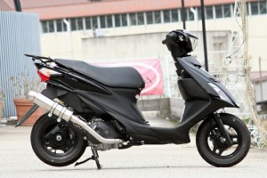 HMS スズキ アドレスV125S (CF4MA) バイクマフラー (O2センサー対応) R300 アップタイプ SUS ステンレス マフラー ADDRESS