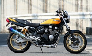 Realize (リアライズ) カワサキ ゼファーχ (ZR400C) バイクマフラー Aria アリア チタン カールタイプ (TypeC) マフラー ZEPHYRχ