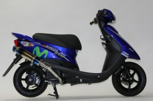 HMS ヤマハ 4st JOG ZR ジョグ (SA36J/SA39J) バイクマフラー (O2センサー非対応) SSB ステンレス ブルーカラー マフラー