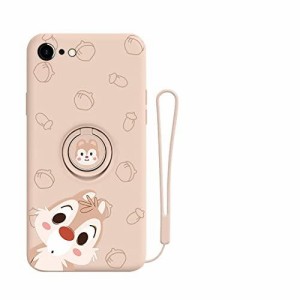 iPhone7/8/SE2ケース チップとデール リング付き 携帯ケース スマホケース ディズニー アニメキャラクター シリコン リス 落下防止 スト