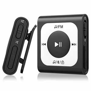 AGPTEK クリップ式MP3プレーヤー Bluetooth5.0 音楽プレーヤー 運動用 64GBスポーツ ロスレスサウンド 歩数計 FMラジオ録音をサポート 日