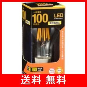 オーム電機 LED電球 フィラメント E26 100形相当 全方向 調光器対応 クリア 電球色 LDA12L/D C6 06-3484 OHM