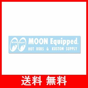 ムーンアイズ(MOONEYES) ステッカー 転写タイプ MOON Equipped Logo ホワイト