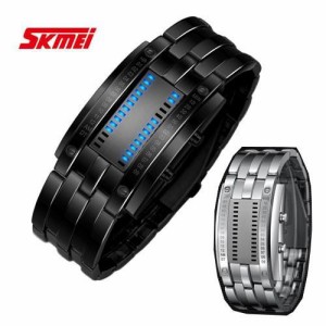 送料無料 SKMEI デジタル 腕時計 ブランド LED ディスプレイ 30M 防水 ランニングウォッチ スポーツウォッチ ホワイトデー