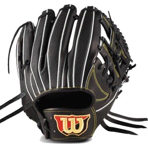 ウイルソン Wilson 野球 硬式 内野手用グラブ グローブ 右投げ用 ウィルソンスタッフ デュアル DK型 WBW100529 ブラックSSLカラー