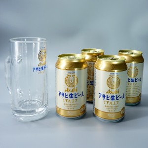 アサヒ 生ビール マルエフ グラス 白 350ml ×4 マルエフ ジョッキ グラス 缶ビール セット ギフト 送料無料