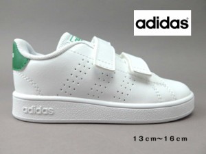 adidas アディダス アドバン コートI EF0301  ADVANCOURT I ホワイト/グリーン  ベビー キッズ スニーカー 紐無し マジック  ファースト