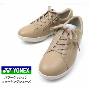 YONEX ヨネックス LC112 ベージュパワークッション SHWLC112 レディーススニーカー シューズ ウォーキングシューズ紐靴 ファスナー付き3.