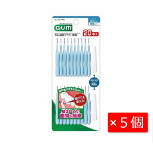 GUM(ガム) 歯間ブラシ I字型 20P [サイズSS] 5個パック