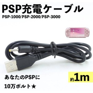 PSP-1000 PSP-2000 PSP-3000 SONY 充電ケーブル データ転送 急速充電 チャレンジゼミ 進研ゼミ 断線防止 USBケーブル 充電器 1m