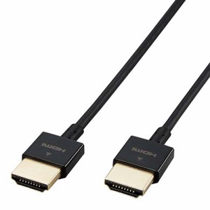 HDMIケーブル 0.3m HDMI1.4 スーパースリム イーサネット対応 スーパースリム 0.3m ブラック┃ECDH-HD14SS03BK