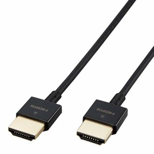 エレコム HDMIケーブル 0.3m HDMI1.4 スーパースリム イーサネット対応 スーパースリム 0.3m ブラック┃ECDH-HD14SS03BK