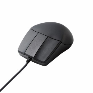 エレコム 3DCAD 有線3ボタンマウス 右利き左利き問わず使いやすい 左右対称 フォルム OMRON社製 高耐久スイッチ ホイールなし ブラック 