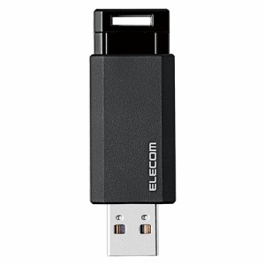 エレコム USBメモリ USB3.1(Gen1)対応 ノック式 ブラック 16GB┃MF-PKU3016GBK