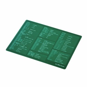 エレコム マウスパッド for Excel ショートカット キー一覧表 大きめサイズ 超極薄0.3mm XLサイズ グリーン┃MP-SCBGE