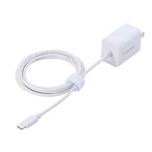 エレコム スマホ･タブレット用 USB Power Delivery 20W AC充電器 Cケーブル一体型 1.5ｍ ホワイト ┃MPA-ACCP6920WH