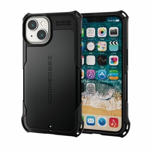 エレコム iPhone 14 / 13 用 ZEROSHOCK ケース ブラック┃PM-A22AZEROBK