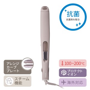 エレコム TESCOM プロテクト イオン スチーム ヘアーアイロン elims est エリムスエスト 200℃┃TS850A-C