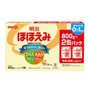 明治ほほえみ 2缶パック 1600g（800g（大缶）×2缶） /粉ミルク/0ヶ月~1歳頃/
