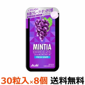 アサヒグループ食品　ミンティアブリーズ　フレッシュグレープ　30粒入×8個【メール便全国送料無料】本格的なグレープのおいしさと、心