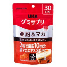 ＵＨＡ味覚糖　ＵＨＡグミサプリ亜鉛＆マカ３０日分×１０個　【送料無料】UHAグミサプリ　活力みなぎる毎日を送りたい方に