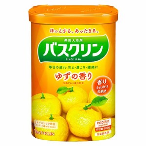 バスクリン ゆずの香り 600g（約30回分）  ×15個（1ケース）  /入浴剤 /ゆずの香り /ライトグリーンの湯（透明タイプ）