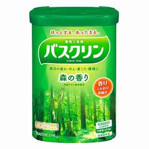 バスクリン 森の香り 600g（約30回分） ×30個（2ケース）  /入浴剤 /森の香り /ウッディグリーンの湯（透明タイプ）