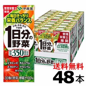 ★期間限定★　伊藤園　１日分の野菜 200ml×24本×2ケース(48本)【一日分の野菜】【野菜ジュース】 【送料無料】