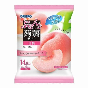 オリヒロ　ぷるんと蒟蒻ゼリーパウチ　白桃　120ｇ（20ｇ×6個）×24個【送料無料】