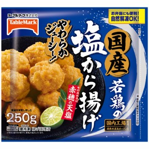 テーブルマーク　国産若鶏の塩から揚げ　250ｇ×15袋(1ケース) 【冷凍】【送料無料】