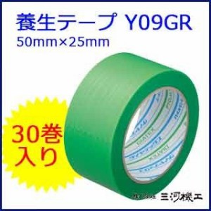 （送料お見積もり）ダイヤテックス パイオラン 塗装養生用テープ 50mm×25m グリーン ＜Y09GR-1ケース（30巻入）＞