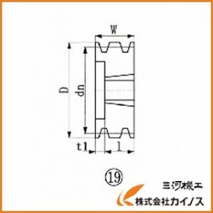 EVN ブッシングプーリー SPA 112mm 溝数3 SPA112-3