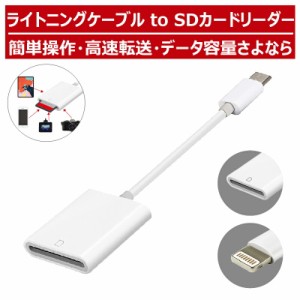 送料無料 ライトニング Lightning SDカードカメラリーダー SDカードリーダー SDカード カメラ リーダー iPhone iPad iPod 高速なデータ転