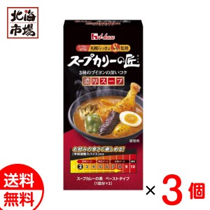 ハウス食品 スープカリーの匠 ペーストタイプ 濃厚スープ×3個セット 送料無料 スープカレーの素 「札幌らっきょ」監修ペースト メール便