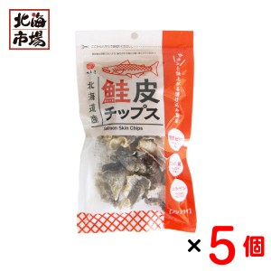 江戸屋 北海道産 鮭皮チップス 14g×5袋セット 北海道 珍味 おつまみ