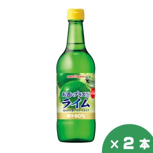 ポッカサッポロ お酒にプラス ライム 540ml×2本セット カクテル材料 割材 贈り物 お祝い 誕生日 御礼 お中元 御中元 父の日 プレゼント