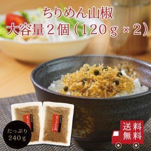 【送料無料】ちりめん山椒120g×2個セット【 R 】　ちりめん ちりめん山椒 山椒ちりめん 佃煮 惣菜 おにぎり ふりかけ お弁当 お試し お