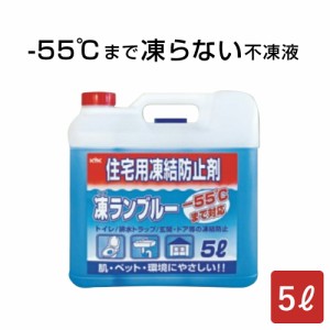 住宅用凍結防止剤 凍ランブルー 5L 不凍液 住宅用不凍液 凍結防止 トイレ 排水 トラップ 玄関 ドア un-884-012