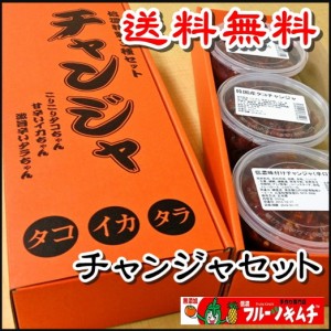 チャンジャセット 200ｇ×３個 （たこ　いか　たら）送料無料 手作りキムチ専門店 プレゼント用　オプションで追加注文がお買い得　３種