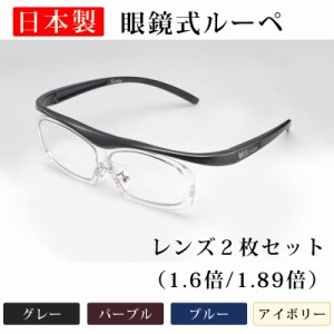 【父の日】 ルーペ メガネ メンズ レディース 1.6倍 1.89倍 レンズ2枚セット 日本製 ユイルーペ YUIルーペ  ケンコー 東海光学 おしゃれ 