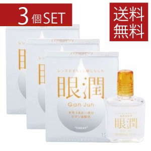 ハードレンズ用装着液 東レ 眼潤 12ml×3本【送料無料】コンタクト ハード ケア用品　ハードコンタクト　コンタクトレンズ