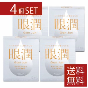 ハードレンズ用装着液 東レ 眼潤 12ml×4本【送料無料】コンタクト ハード ケア用品　ハードコンタクト　コンタクトレンズ