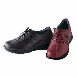 高井さんの靴 5E牛革軽量コンフォートシューズ 全2色 日本製 レディース 婦人 ミセス シニア 女性 靴 シューズ ブラック ワイン 黒 赤系 