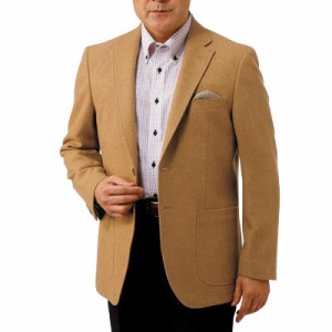 ジャケット 秋冬 ウール100％ テーラードジャケット（全2色）メンズ 紳士服 シニア シンプル キャメル ネイビー シニアファッション 50代